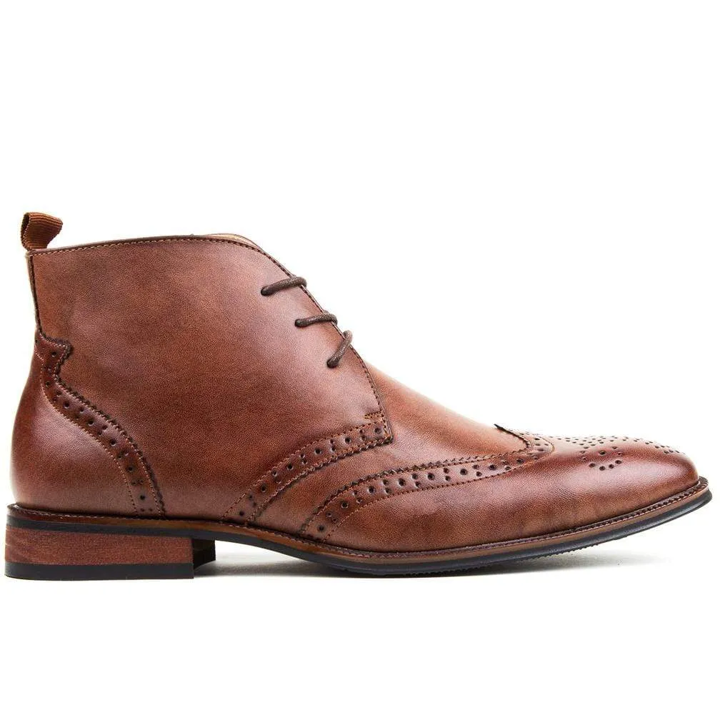 Gino Vitale Men's Wing Tip Brogue Boots sold by Daily Haute product image thumbnail 4
