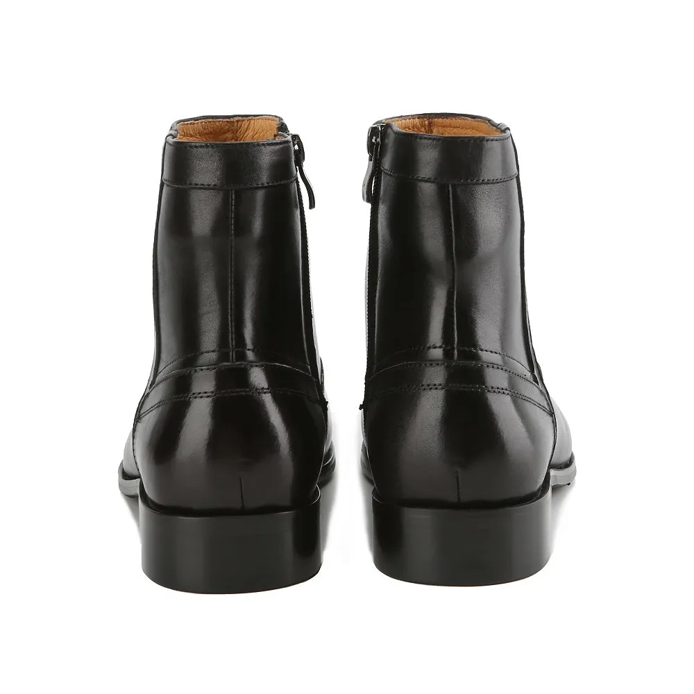 Gino Vitale Men's Handcrafted Genuine Leather Side Zip Dress Boot sold by Daily Haute product image thumbnail 4