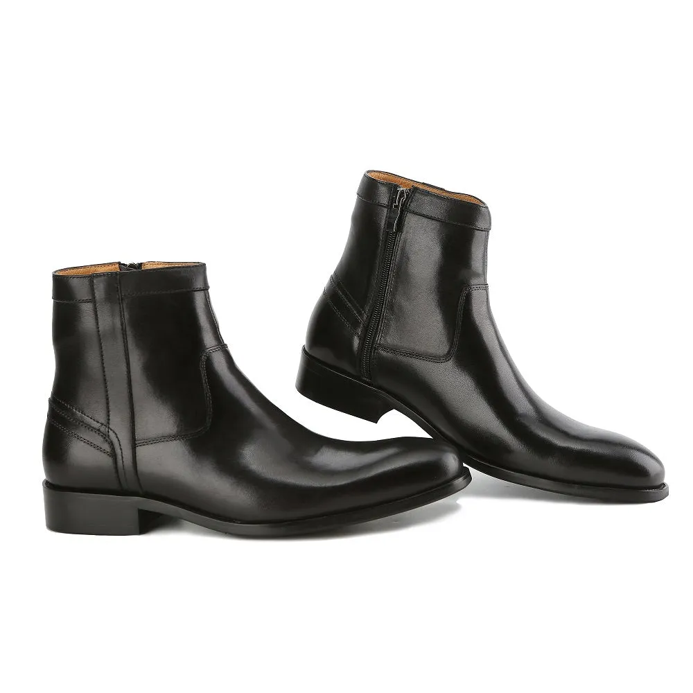 Gino Vitale Men's Handcrafted Genuine Leather Side Zip Dress Boot sold by Daily Haute product image thumbnail 2