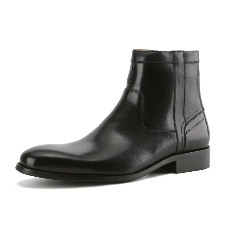 Gino Vitale Men's Handcrafted Genuine Leather Side Zip Dress Boot sold by Daily Haute