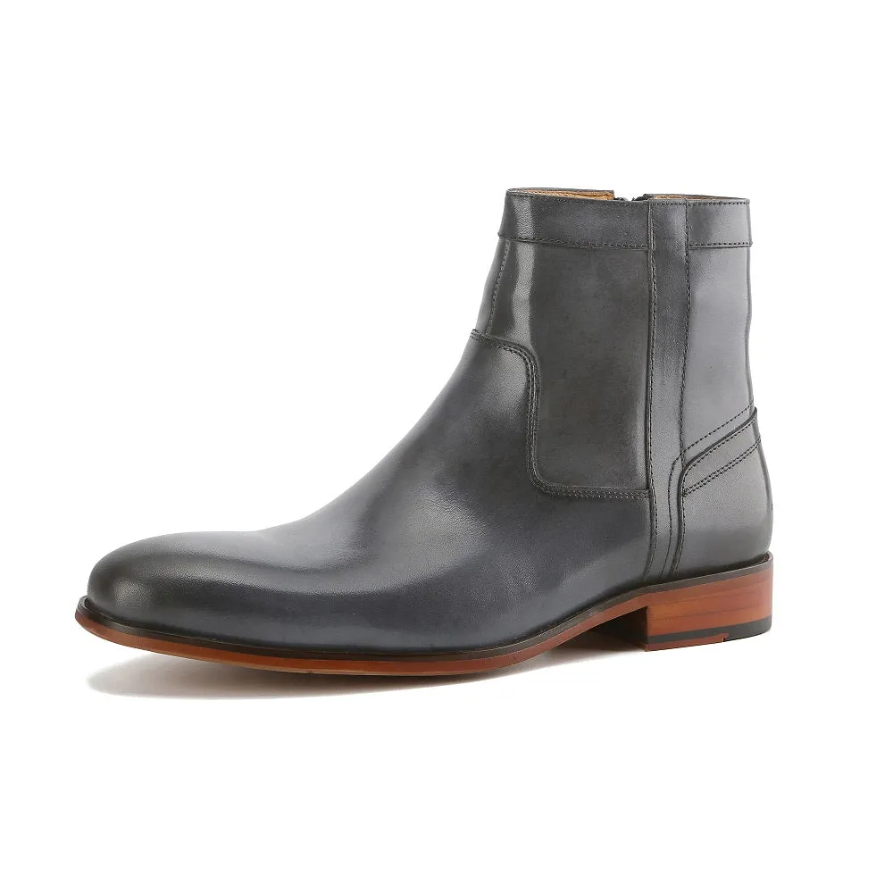 Gino Vitale Men's Handcrafted Genuine Leather Side Zip Dress Boot sold by Daily Haute product image thumbnail 5