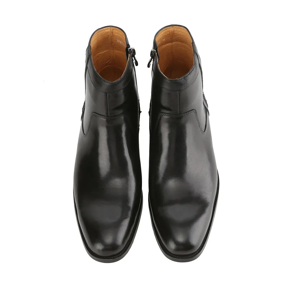 Gino Vitale Men's Handcrafted Genuine Leather Side Zip Dress Boot sold by Daily Haute product image thumbnail 3
