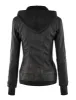 Made By Johnny MBJ Womens Faux Leather Motorcycle Jacket with Hoodie sold by Daily Haute