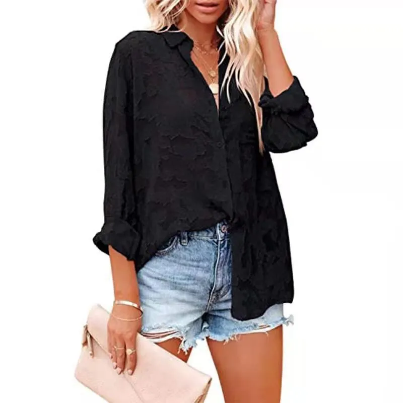 Haute Edition Women's Sheer Gauze Floral Pattern Button Down sold by Daily Haute product image thumbnail 2