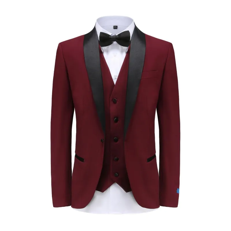 Men's 3-Piece Shawl Lapel Slim Fit Tuxedo Set sold by Daily Haute