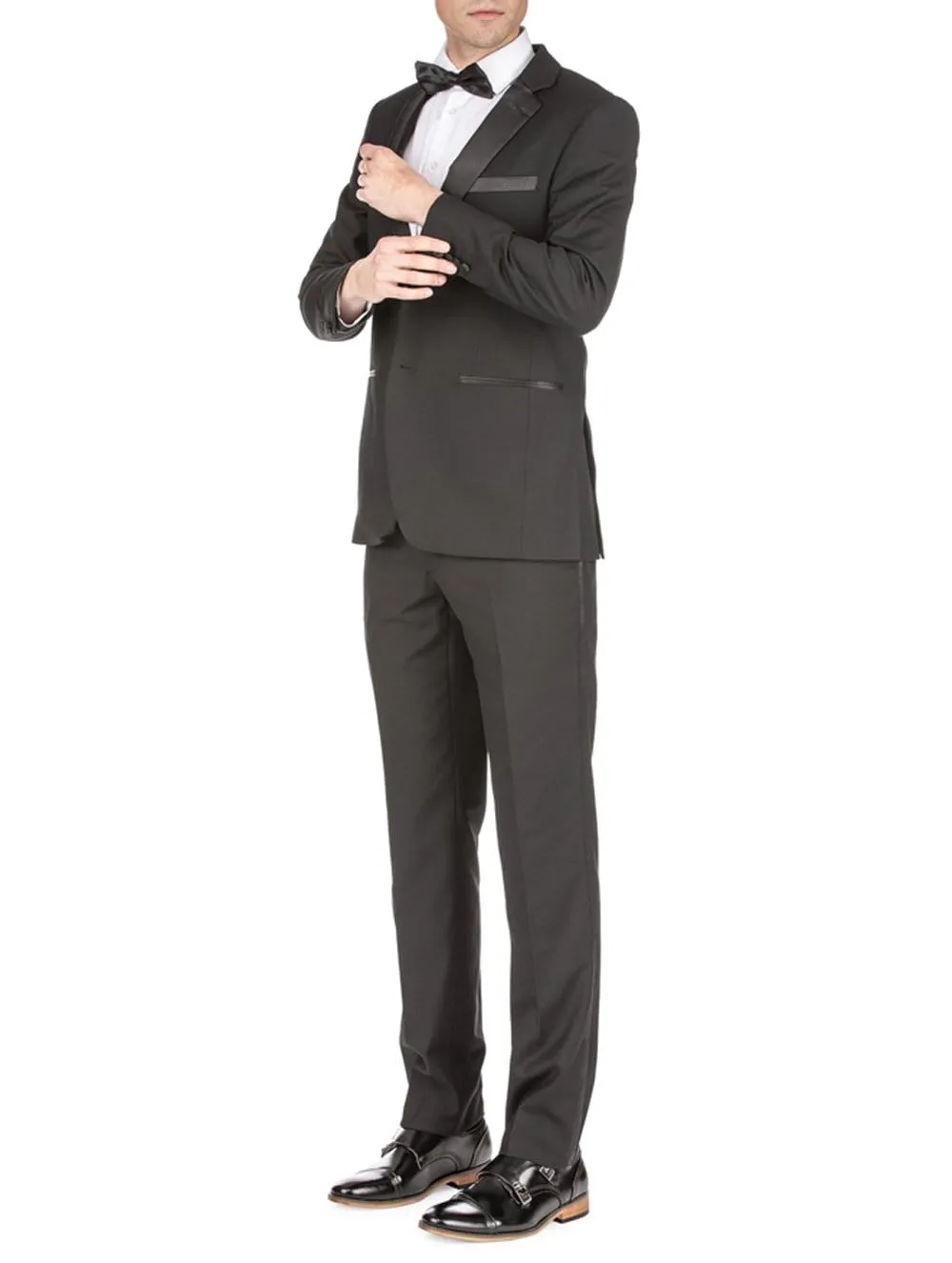 Men's Classic Fit Notch Lapel Tuxedo sold by Daily Haute product image thumbnail 3