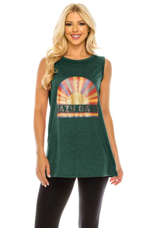 Haute Edition Women's Sunshine Loose Fit Tank top. Plus size available sold by Daily Haute