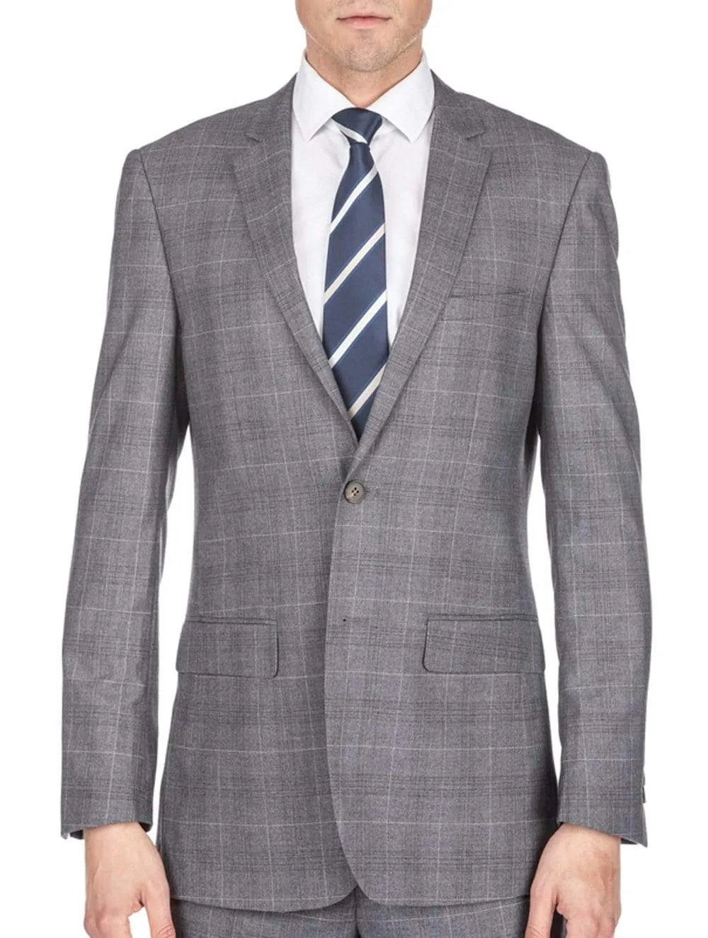 Men's Harrogate Windowpane Slim Fit 2PC Suits sold by Daily Haute product image thumbnail 3