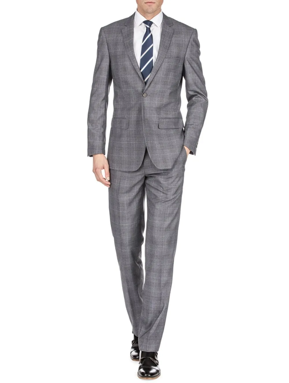 Men's Harrogate Windowpane Slim Fit 2PC Suits sold by Daily Haute