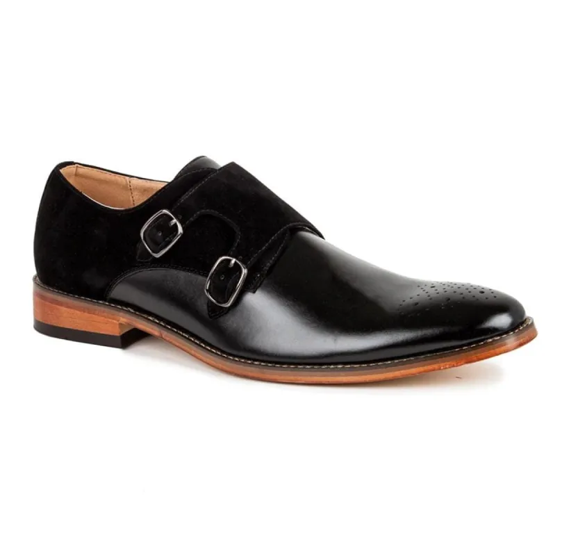 Gino Vitale Men's Velvet Monk Strap Two-tone Loafer sold by Daily Haute