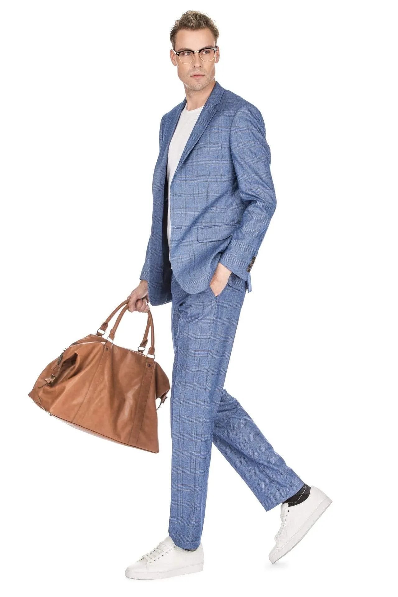 Men's Check Slim Fit Suits sold by Daily Haute product image thumbnail 5