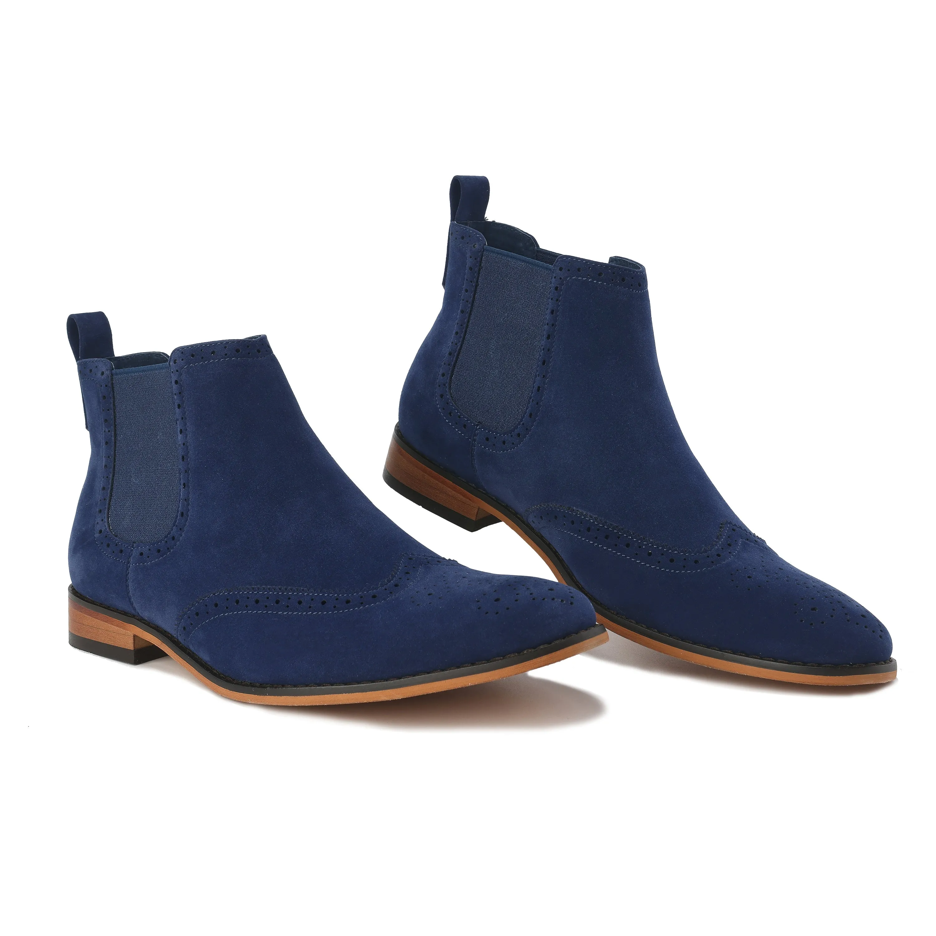 Gino Vitale Men's Slip On Wing Tip Chelsea Boots sold by Daily Haute product image thumbnail 4