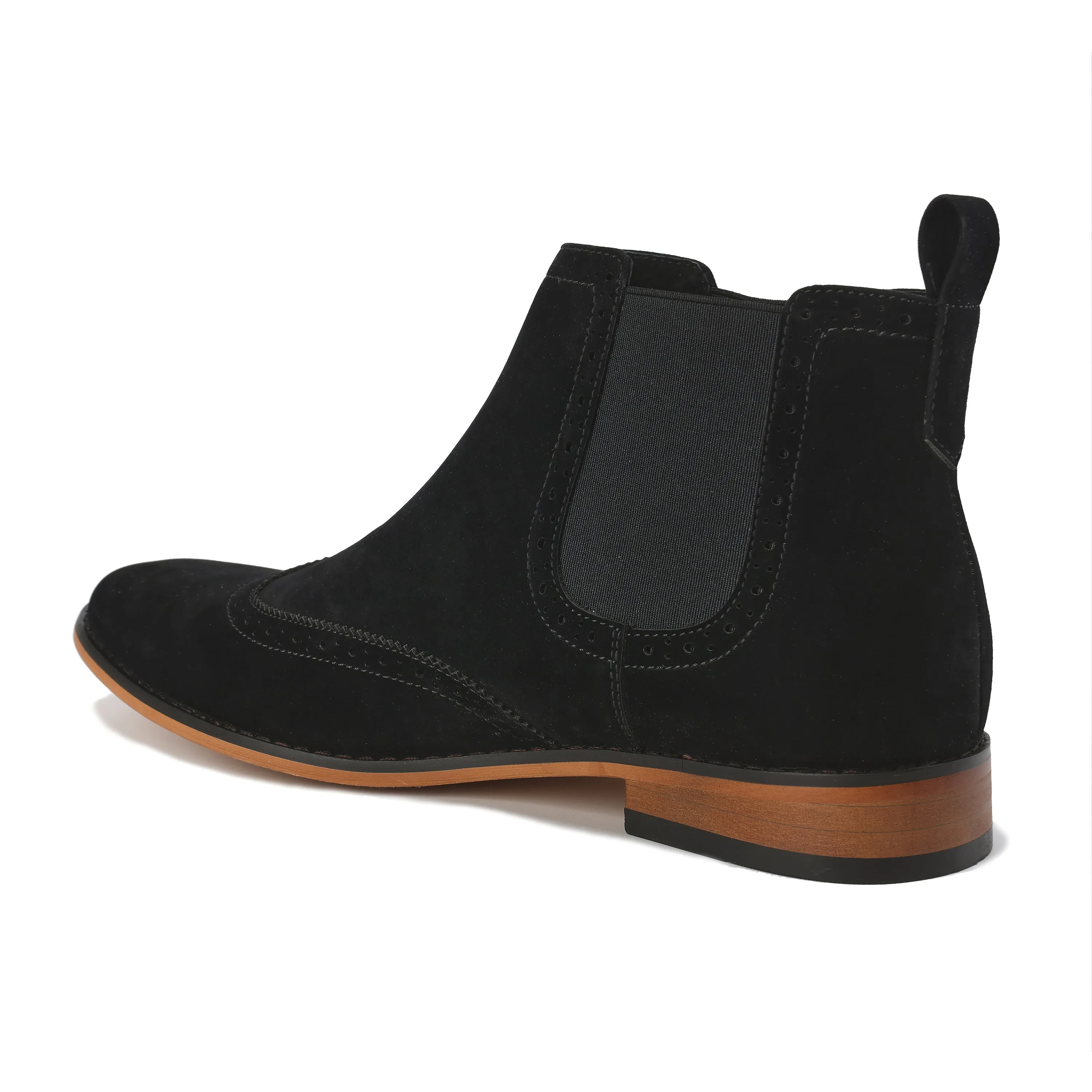Gino Vitale Men's Slip On Wing Tip Chelsea Boots sold by Daily Haute product image thumbnail 3