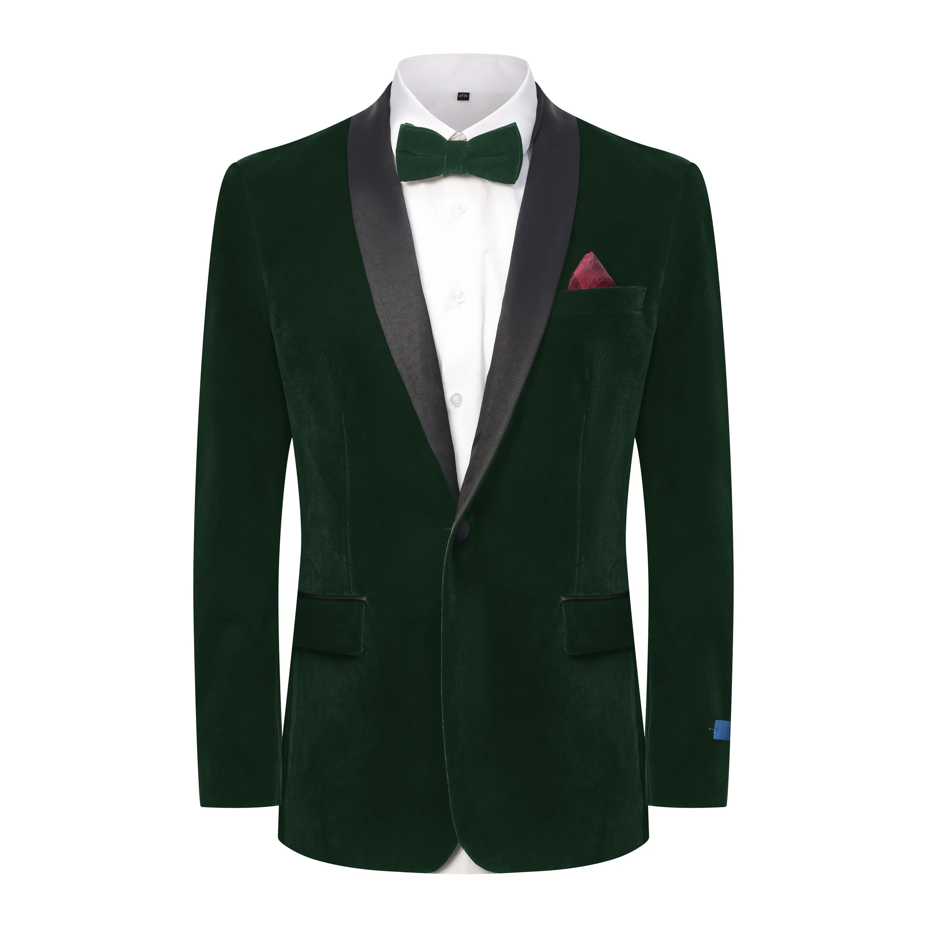 Men's Slim-Fit Velvet Shawl Lapel Tuxedo Set sold by Daily Haute product image thumbnail 3