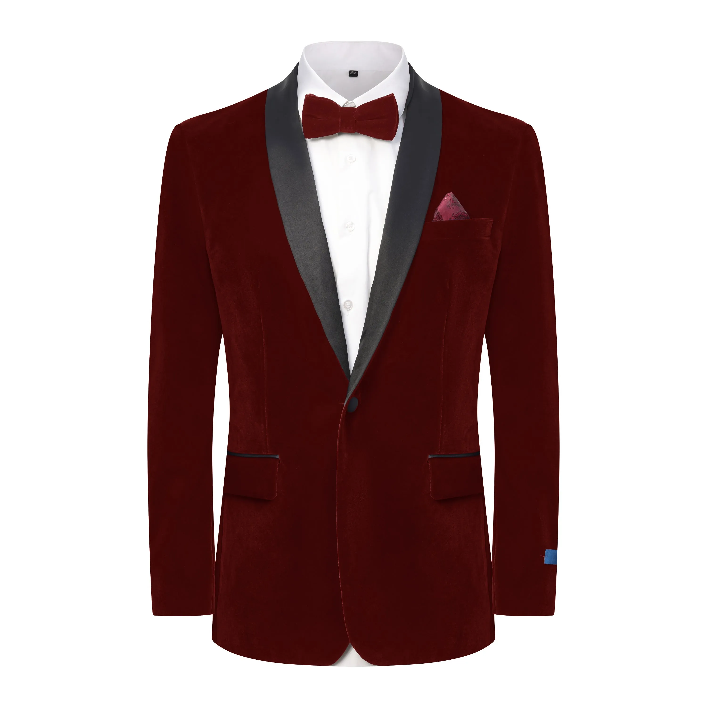 Men's Slim-Fit Velvet Shawl Lapel Tuxedo Set sold by Daily Haute product image thumbnail 3