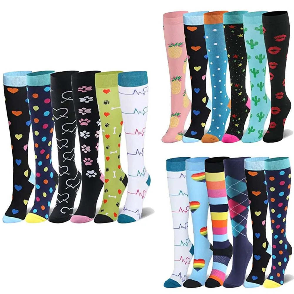 Braveman Print Knee-High Recovery Compression Socks (3-Pack or 6-Pack) sold by Daily Haute product image thumbnail 5