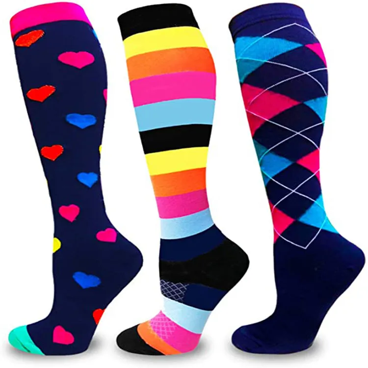 Braveman Print Knee-High Recovery Compression Socks (3-Pack or 6-Pack) sold by Daily Haute product image thumbnail 2