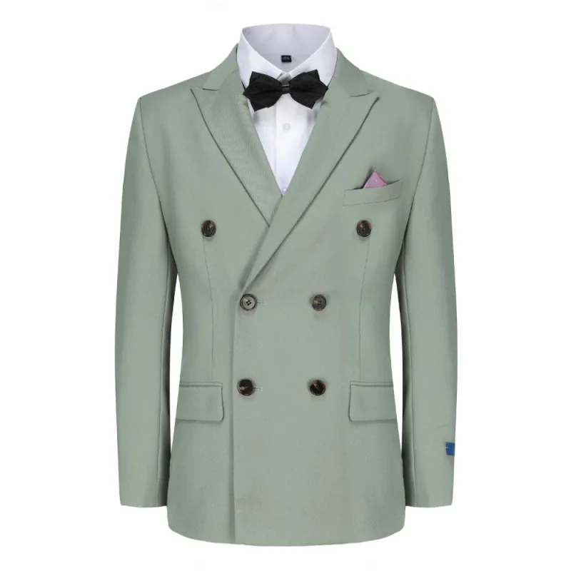 Men's Slim Fit 2-Piece Double Breasted Suit made by Daily Haute