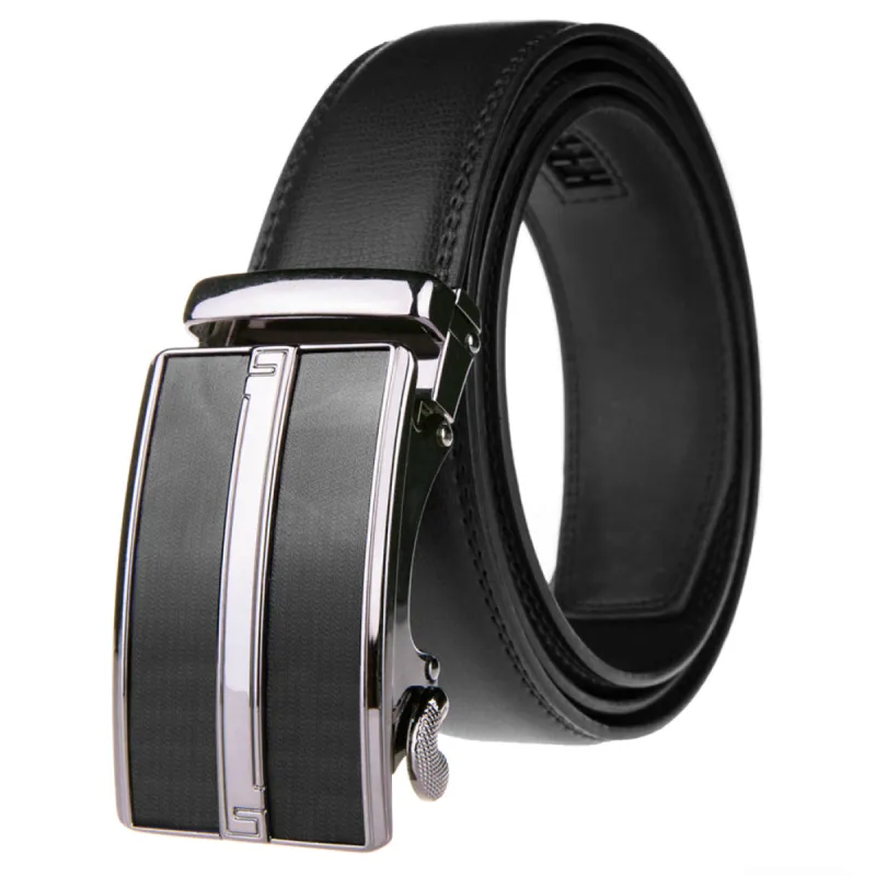 Men's Stripe Buckle Adjustable Ratchet Belt sold by Daily Haute