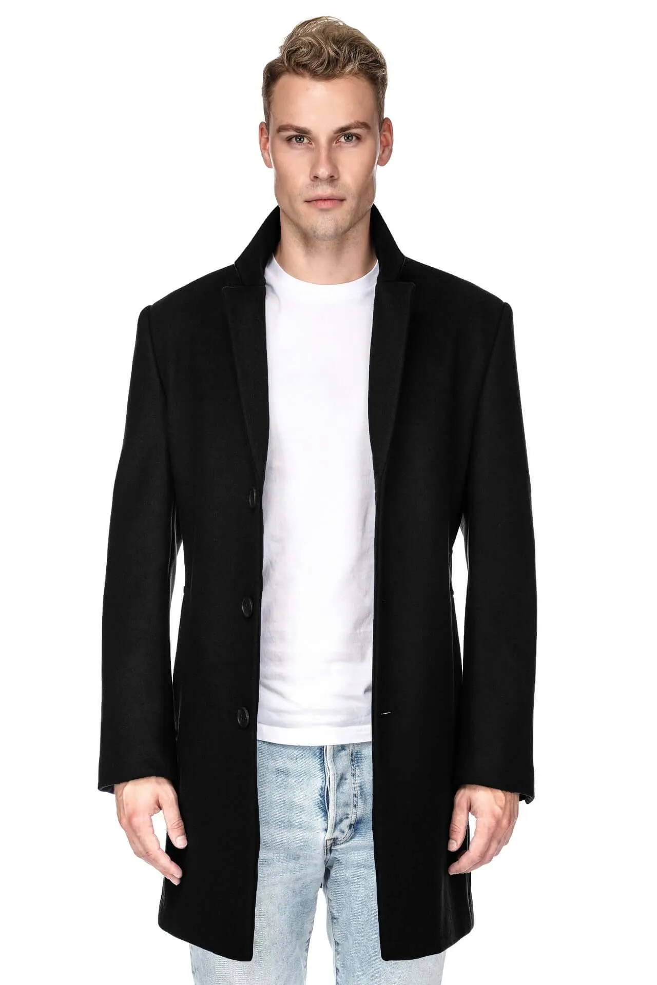 Men's Tailored Wool Blend Walker Car Coat sold by Daily Haute product image thumbnail 4