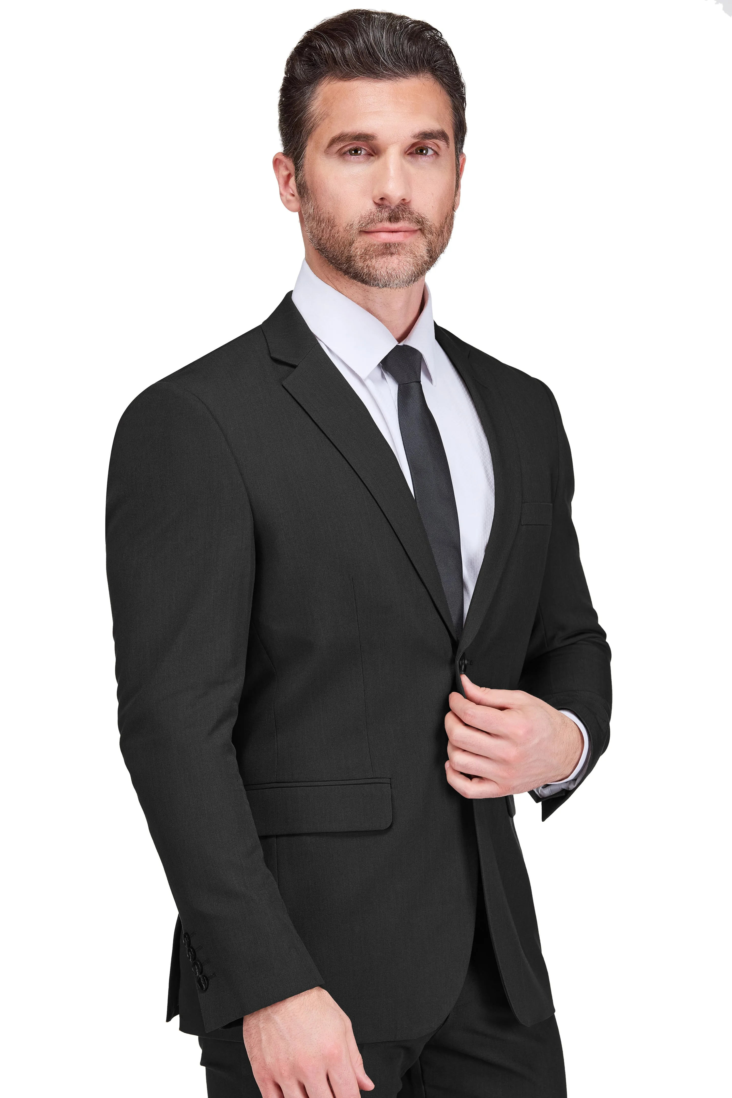 Men's 2-Piece 4-Way Stretch Notch Lapel Slim Fit Suit sold by Daily Haute product image thumbnail 3