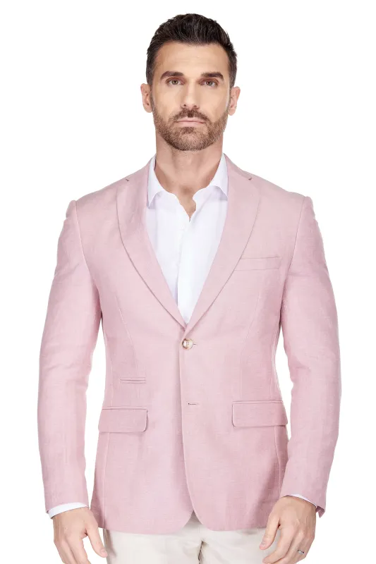 Men's Slim Fit Linen-Blend Blazer made by Daily Haute