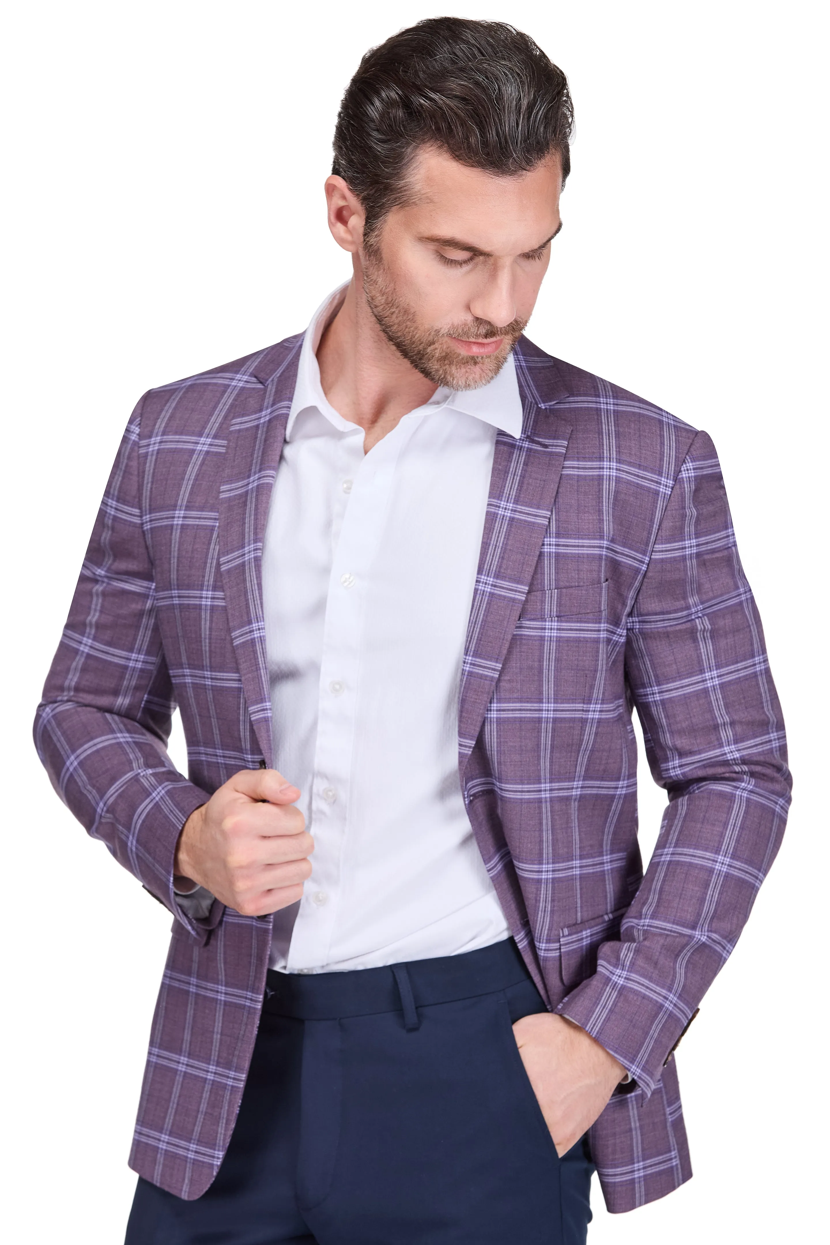 Men's Plaid Slim Fit Sportcoat sold by Daily Haute product image thumbnail 3