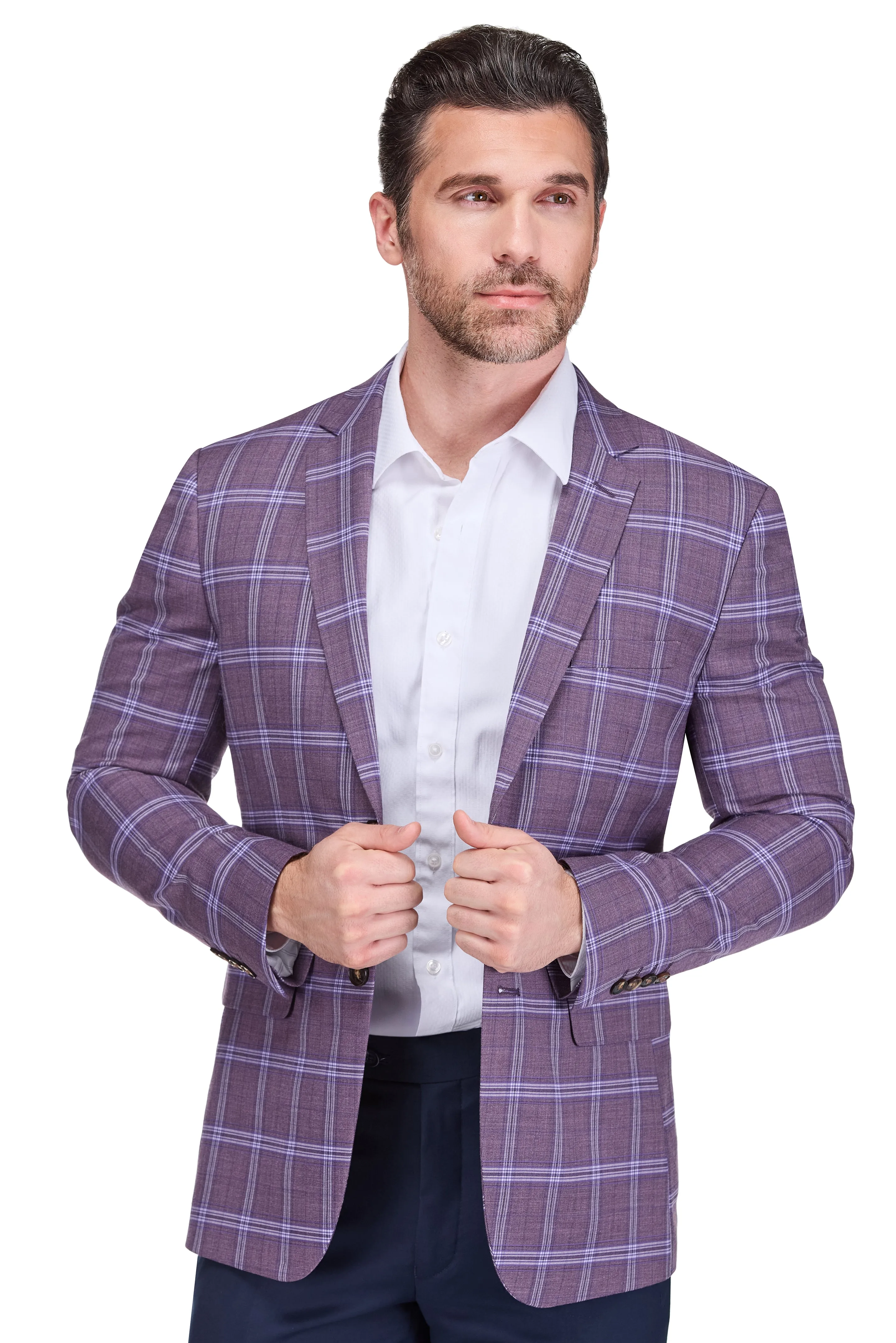 Men's Plaid Slim Fit Sportcoat sold by Daily Haute