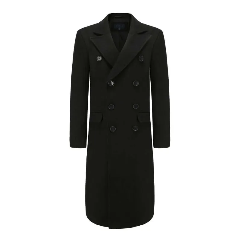 Men's Double-Breasted Wool Blend Overcoat made by Daily Haute