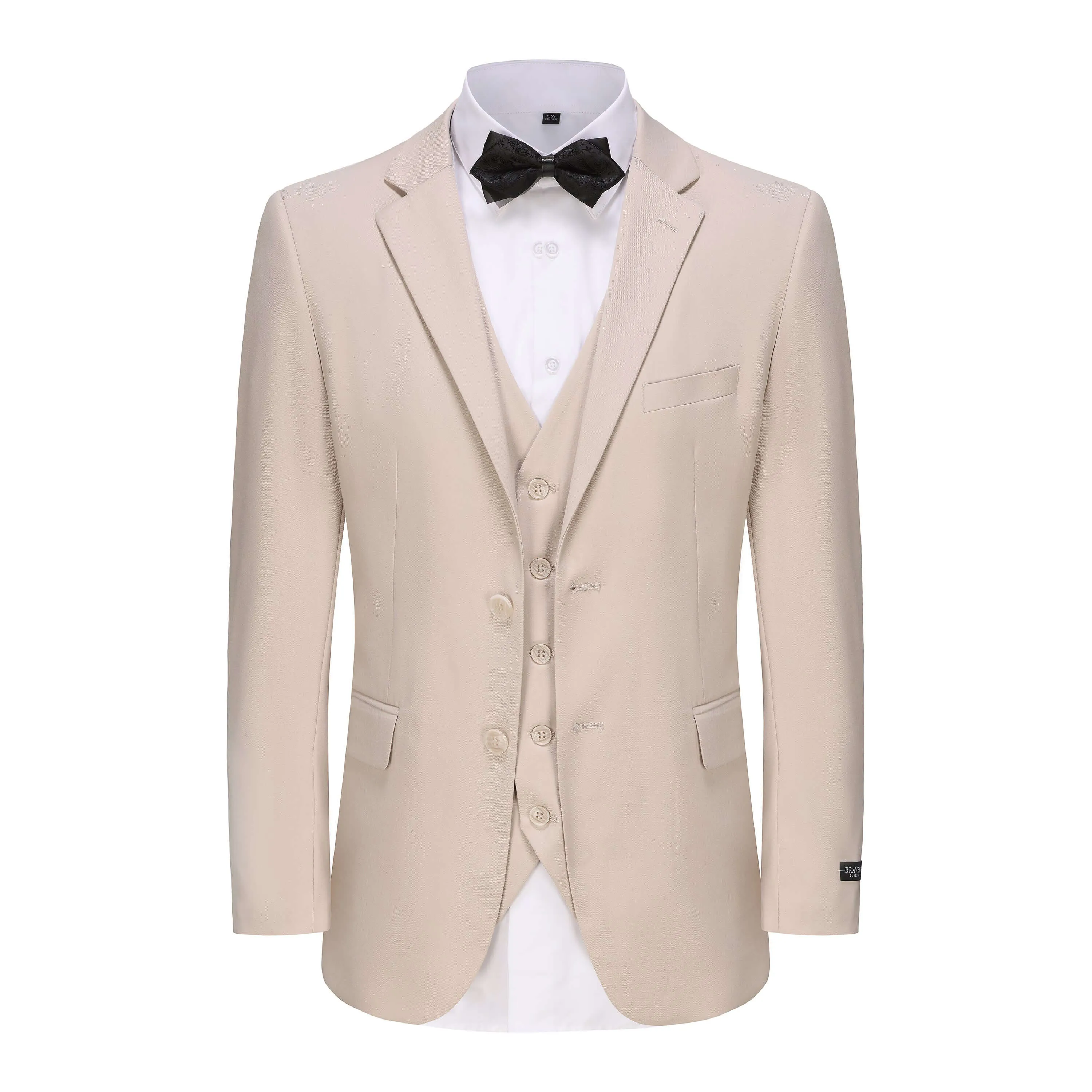 Men's 3-Piece Classic Fit Performance Stretch Suit sold by Daily Haute product image thumbnail 4