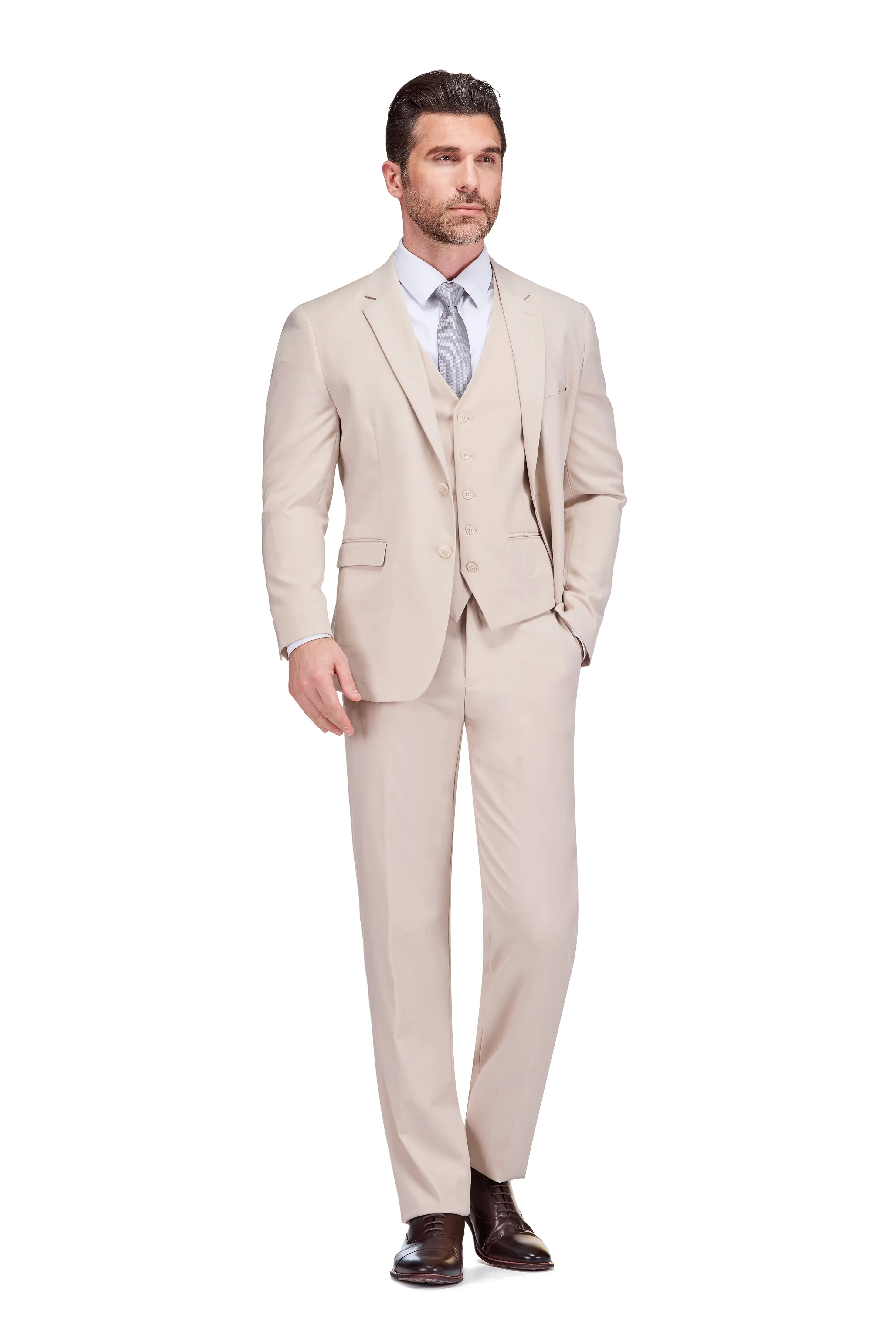 Men's 3-Piece Classic Fit Performance Stretch Suit sold by Daily Haute product image thumbnail 2