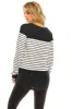 Haute Edition Women's long sleeve color block striped top sold by Daily Haute