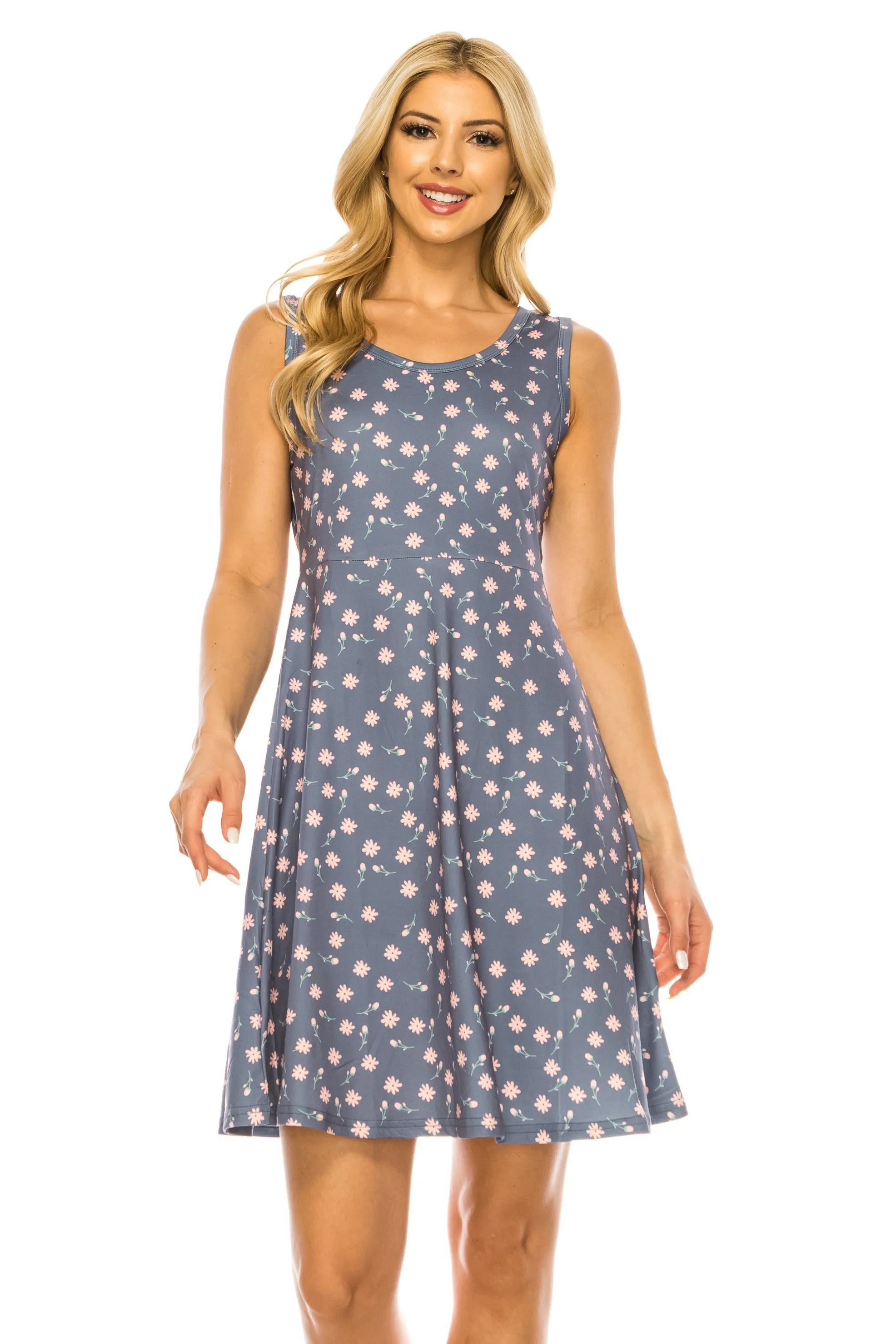 Haute Edition Women's Printed Floral Sleeveless Skater Dress sold by Daily Haute product image thumbnail 5