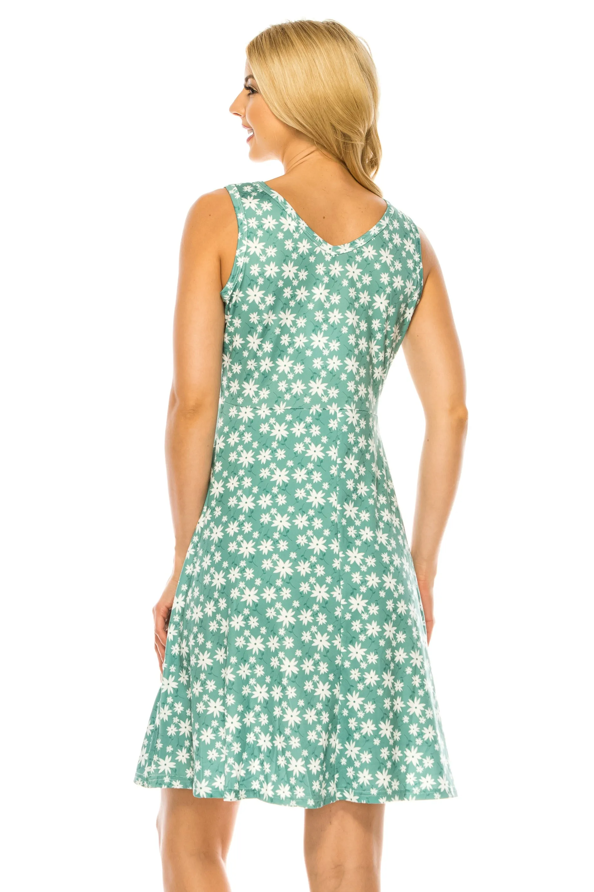 Haute Edition Women's Printed Floral Sleeveless Skater Dress sold by Daily Haute product image thumbnail 4