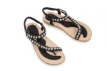 Haute editon Women's Crystal  Bohemian Beaded Comfort Sandals sold by Daily Haute