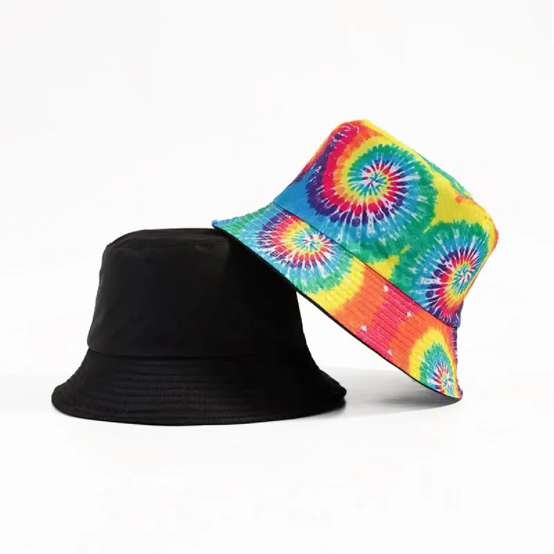 Unisex Reversible Tie Dye Solid Bucket Hat sold by Daily Haute