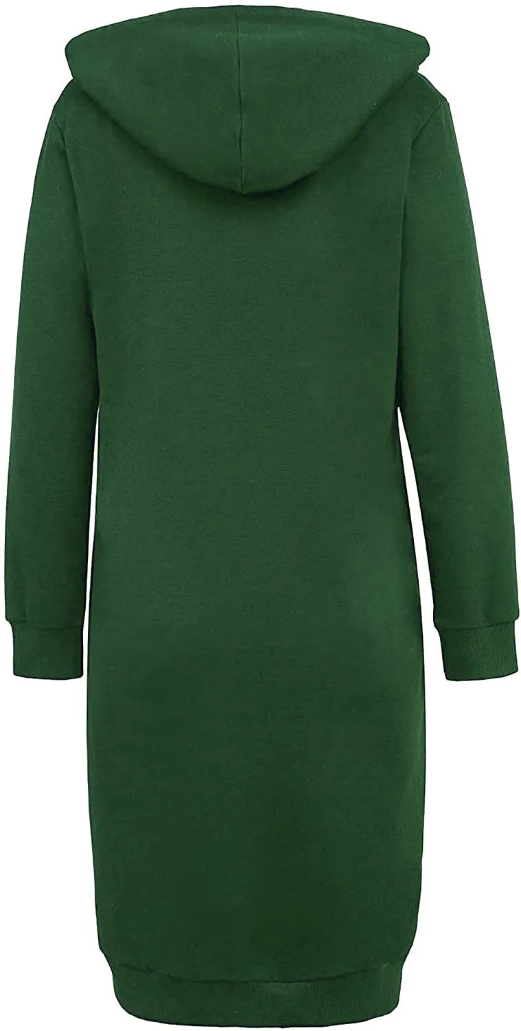 Haute Edition Women's Tunic Long Length Full Zip Hooded Sweatshirt Hoodie sold by Daily Haute product image thumbnail 4