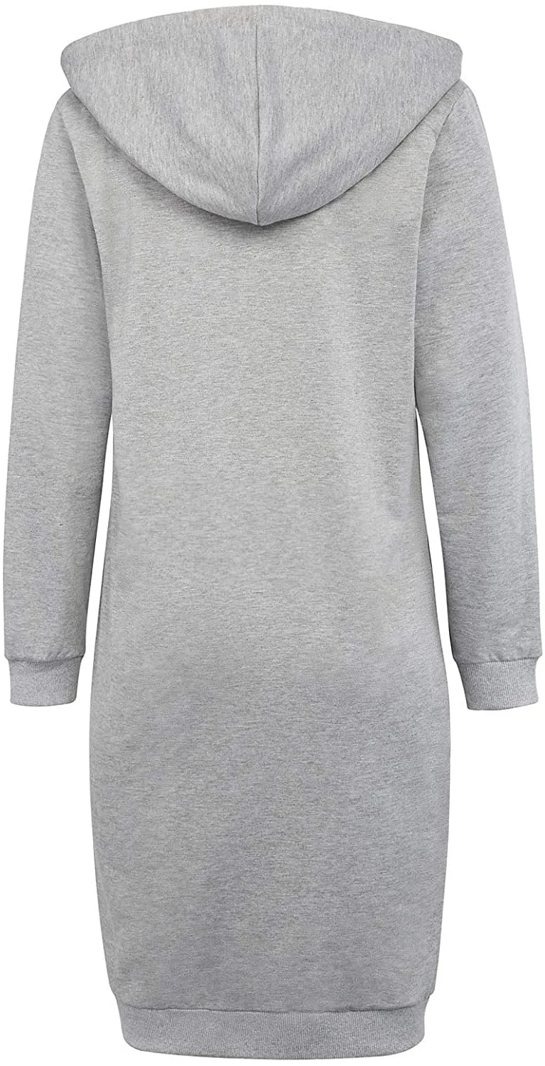 Haute Edition Women's Tunic Long Length Full Zip Hooded Sweatshirt Hoodie sold by Daily Haute product image thumbnail 2