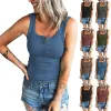 Haute Edition Women's Ribbed Scoop Neck Button Henley Tank sold by Daily Haute