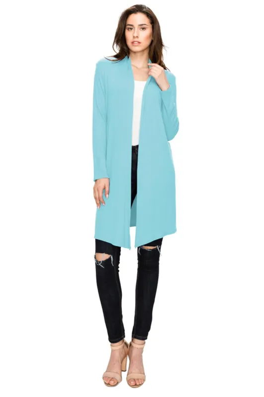 Women's Long Sleeve Open Front Long Cardigan sold by Daily Haute