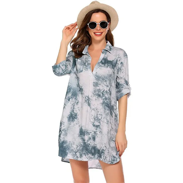 Haute Edition Women's Pullover Swim Beachwear Cover up Tunic Dress sold by Daily Haute