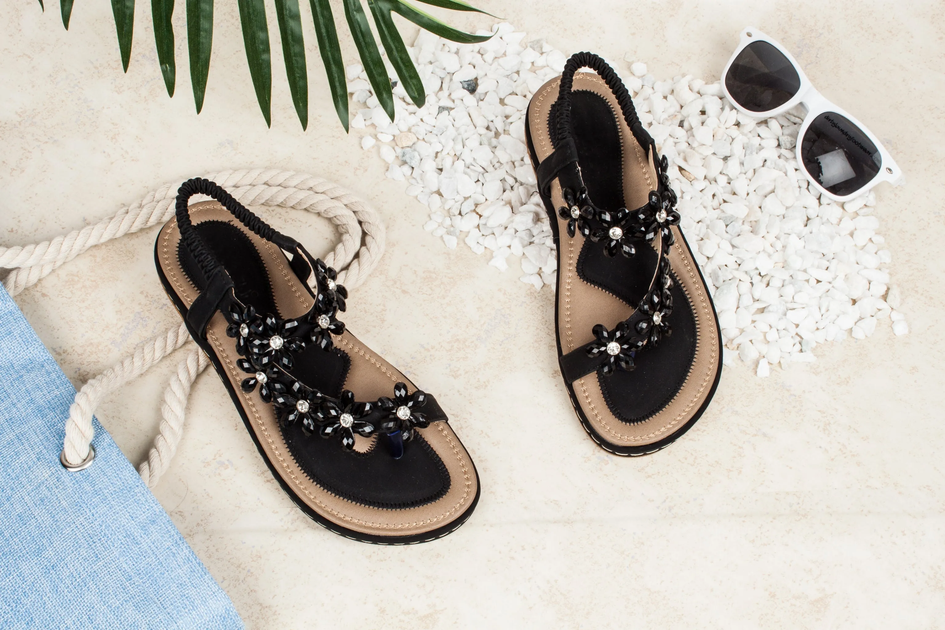 Haute editon Women's Crystal Bohemian Beaded Comfort Sandals sold by Daily Haute product image thumbnail 3