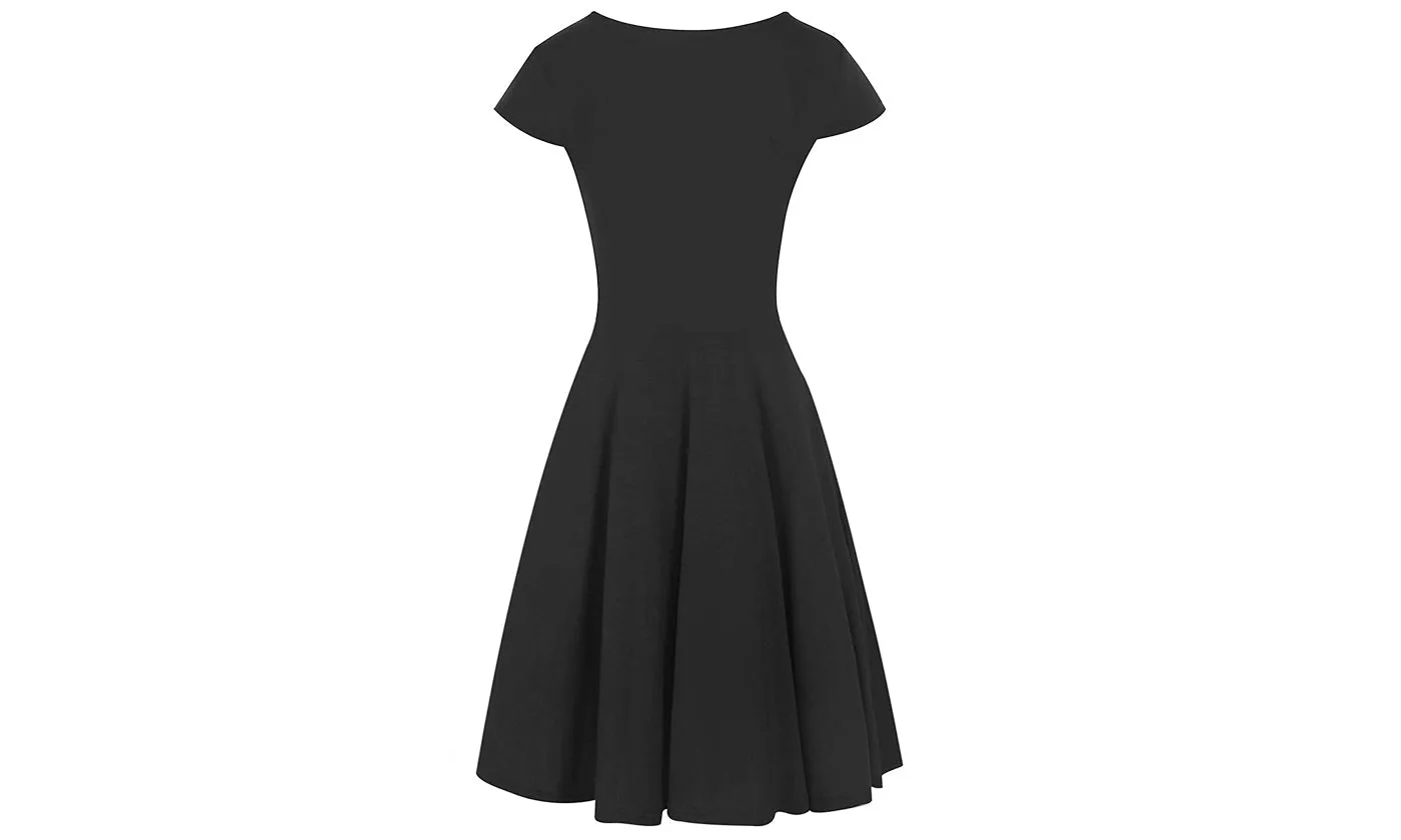 Haute Edition Women's Solid V-Neck Skater Dress sold by Daily Haute product image thumbnail 3