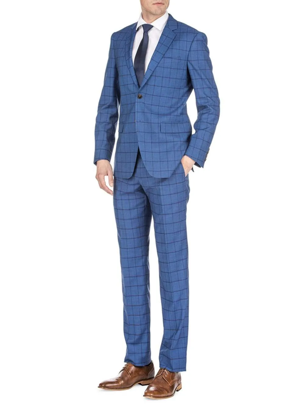 Men's Window Pane Slim Fit Suits sold by Daily Haute product image thumbnail 3