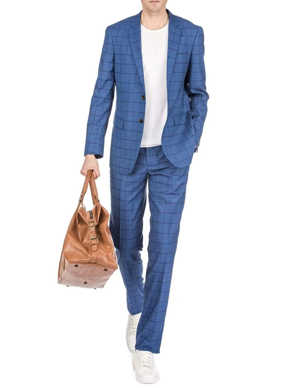 Men's Window Pane Slim Fit Suits sold by Daily Haute product image thumbnail 4