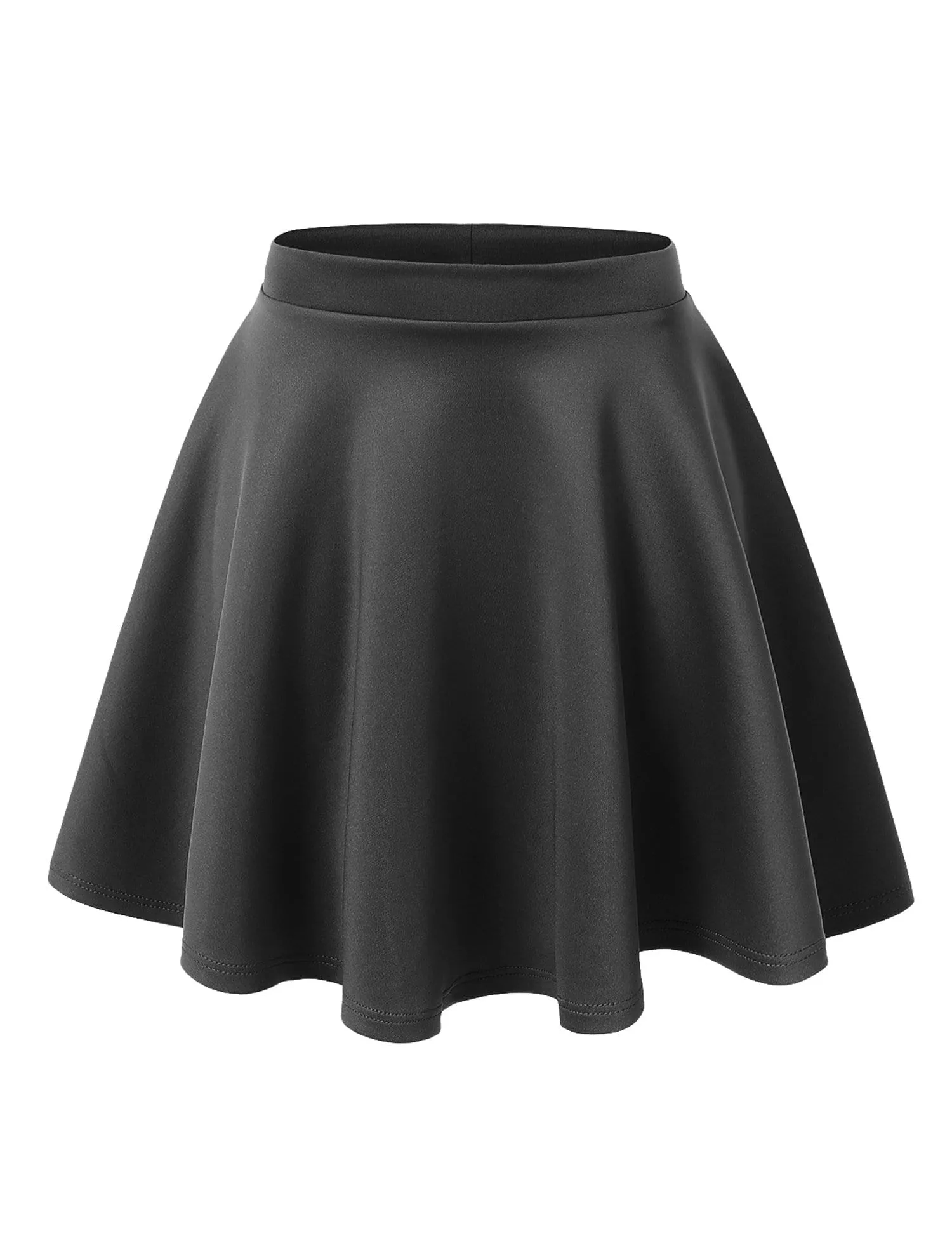 Women's Basic Versatile Stretchy Flared Casual Mini Skater Skirt sold by Daily Haute product image thumbnail 3