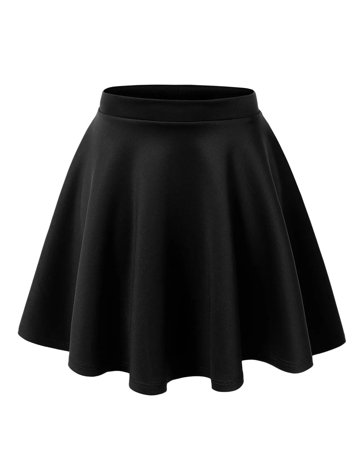 Women's Basic Versatile Stretchy Flared Casual Mini Skater Skirt sold by Daily Haute
