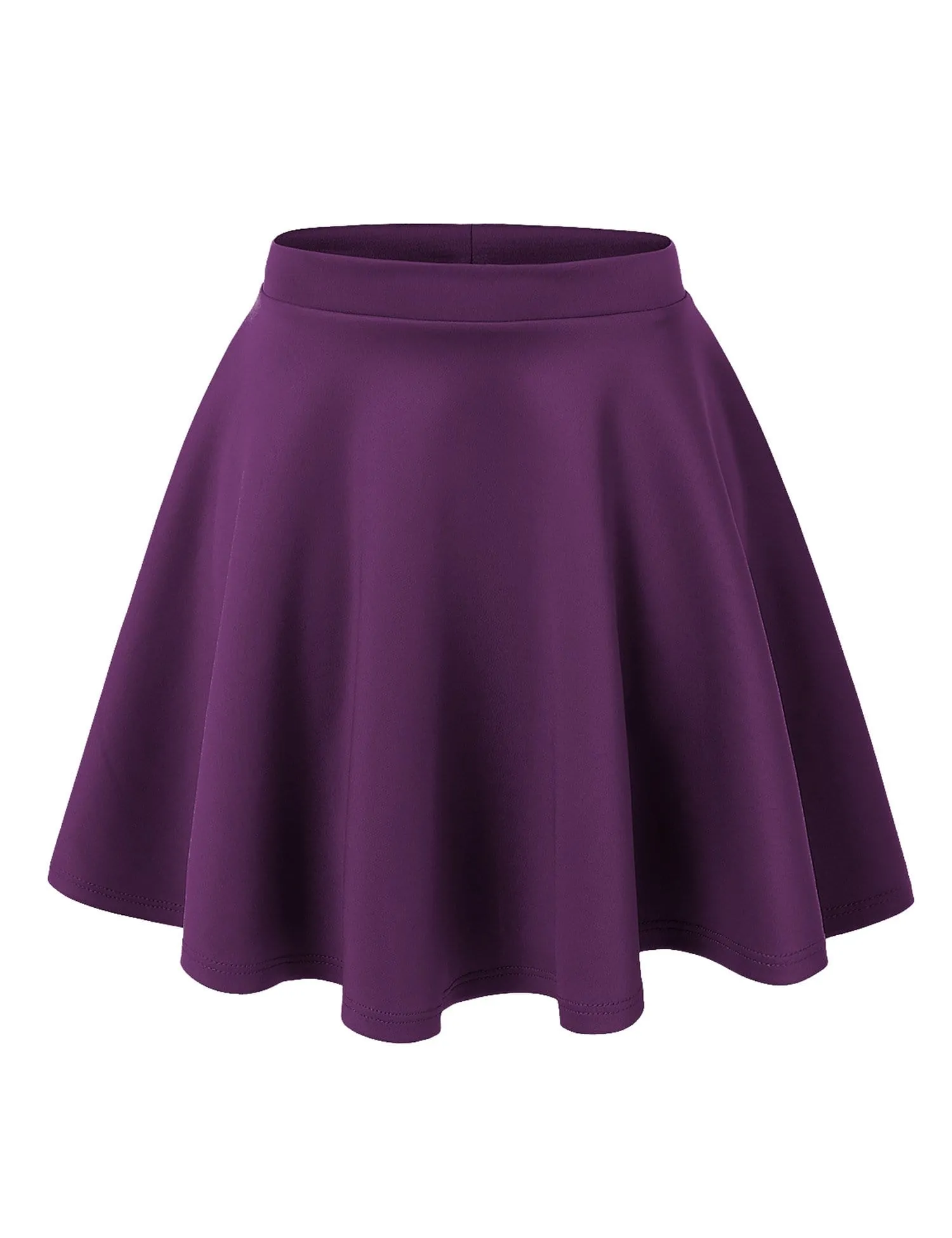 Women's Basic Versatile Stretchy Flared Casual Mini Skater Skirt sold by Daily Haute product image thumbnail 4