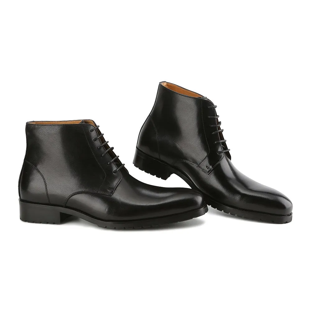 Gino Vitale Men's Handcrafted Genuine Leather Lace-Up Dress Boot sold by Daily Haute product image thumbnail 2