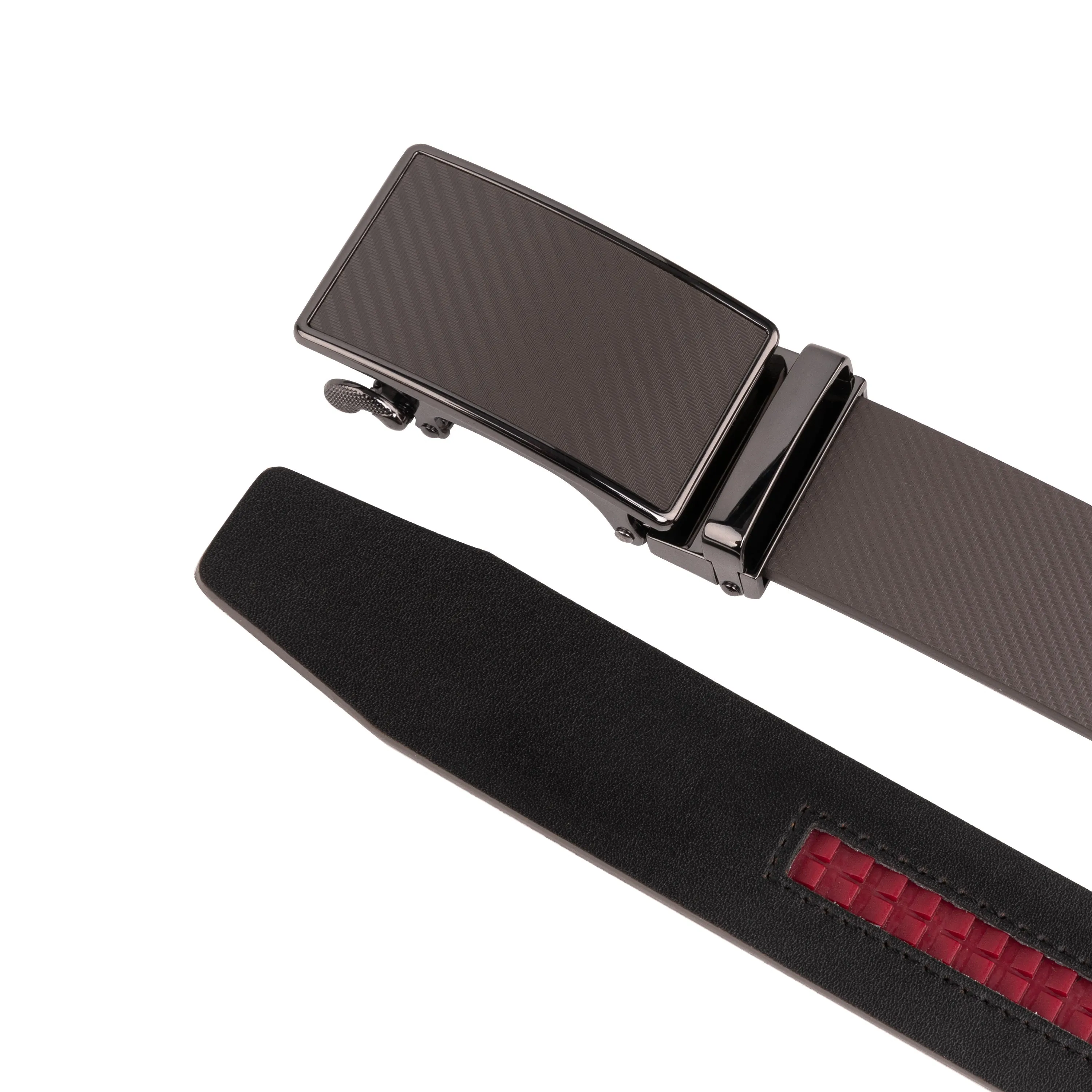 Men's Sliding Buckle Adjustable Leather Ratchet Belt sold by Daily Haute product image thumbnail 2